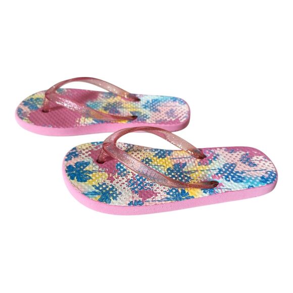 Flip Flops Carter's Girls Flip Flop Size 12 Sandals Summer Children Kids Pink - Picture 6 of 6